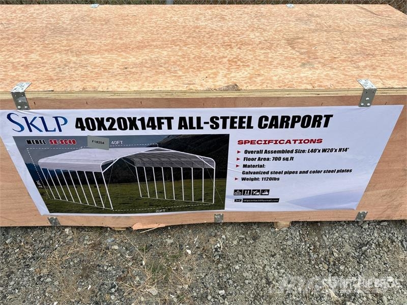 SKLP SK-SC40 20 ft x 40 ft All-Steel Carport (Unus Stalen constructies
