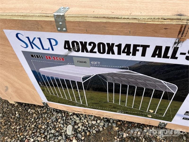SKLP SK-SC40 20 ft x 40 ft All-Steel Carport (Unus Edificación de acero