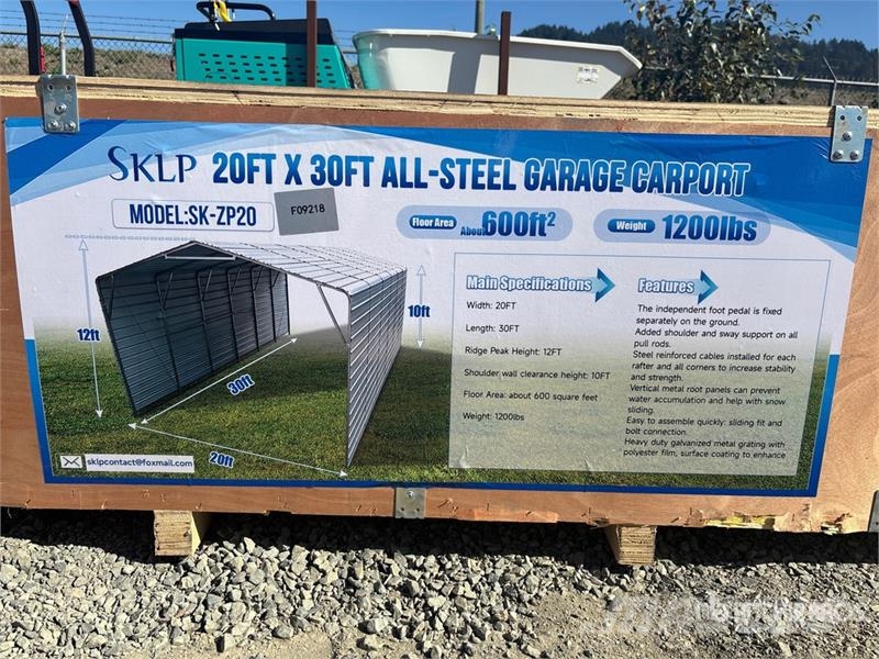 SKLP SK-ZP20 20 ft x 30 ft All-Steel Enclosed Carp Сталеві каркасні будівлі