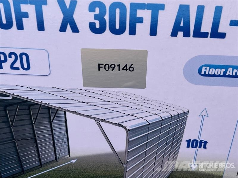 SKLP SK-ZP20 20 ft x 30 ft All-Steel Enclosed Carp Stålrammer