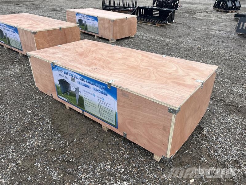  SKLP SK-ZP20 20 ft x 30 ft All-Steel Enclosed Carp Edificación de acero