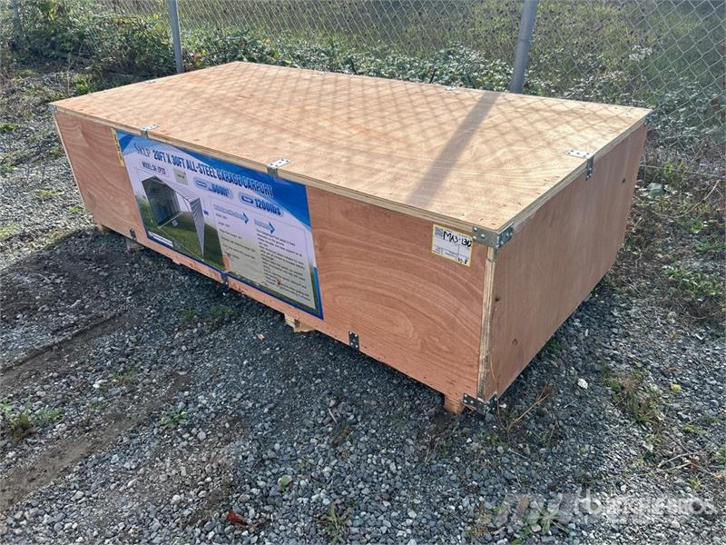 SKLP SK-ZP20 20 ft x 30 ft All-Steel Enclosed Carp Stålrammer