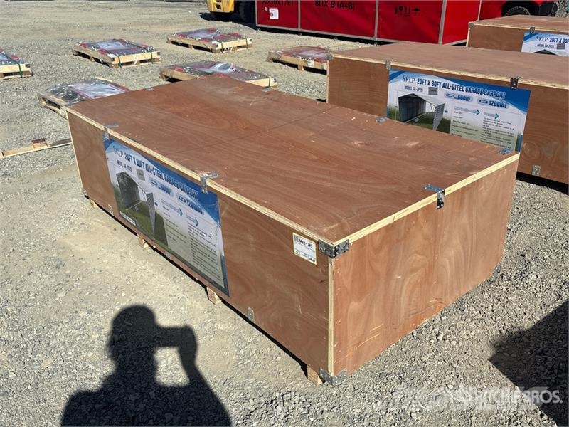  SKLP SK-ZP20 20 ft x 30 ft All-Steel Enclosed Carp المباني الإطار الصلب
