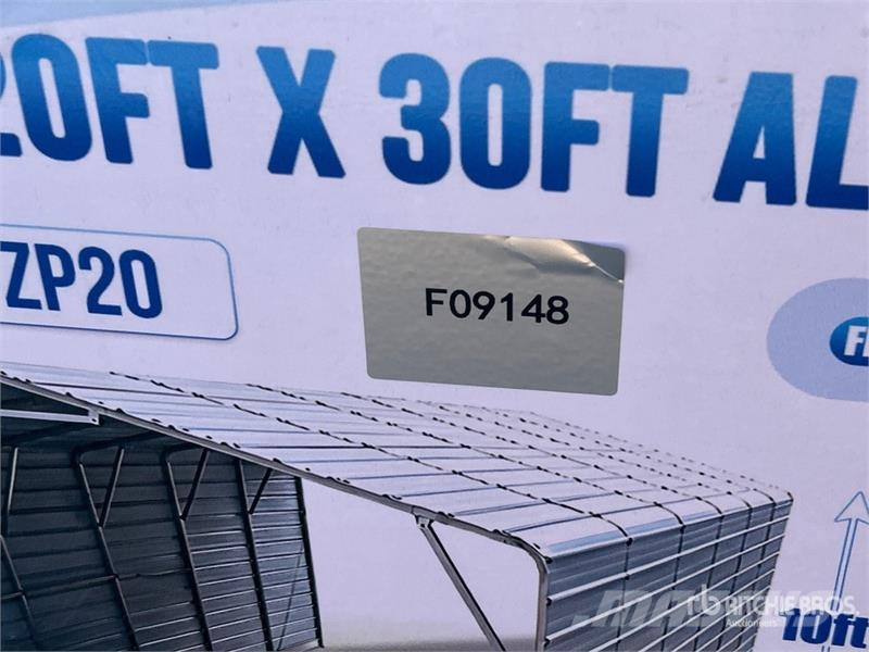 SKLP SK-ZP20 20 ft x 30 ft All-Steel Enclosed Carp Stålrammer