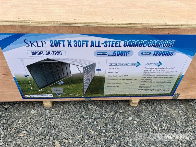  SKLP SK-ZP20 20 ft x 30 ft All-Steel Enclosed Carp Stalen constructies
