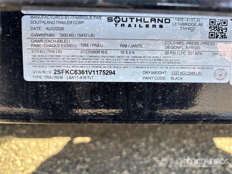 Southland LBAT7-416 12485 lb 23 ft T/A Tilt Deck T لوادر منخفضة