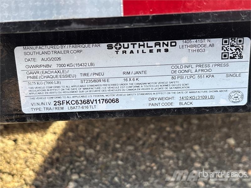 Southland LBAT7-616 12324 lb 23 ft T/A Tilt Deck T Низкорамные прицепы