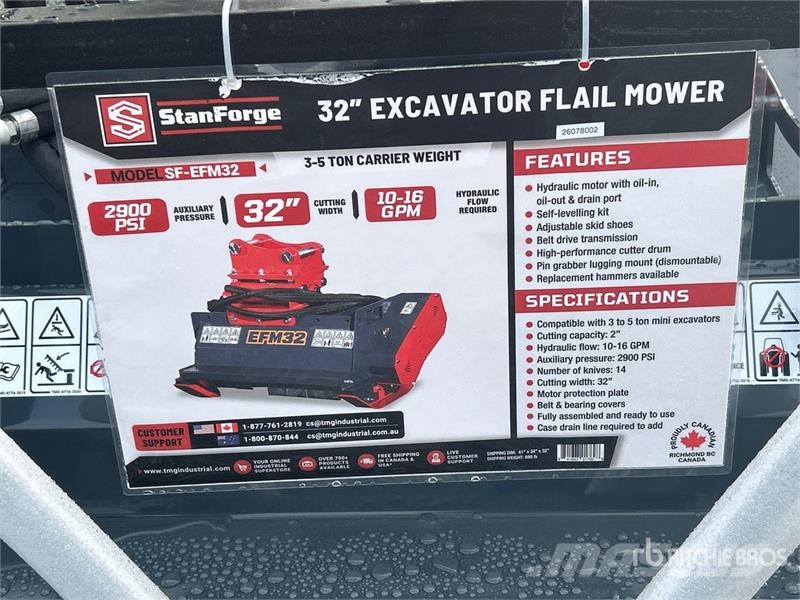 StanForge EFM32 32 in Excavator Flail Mower (Unuse Drugi deli