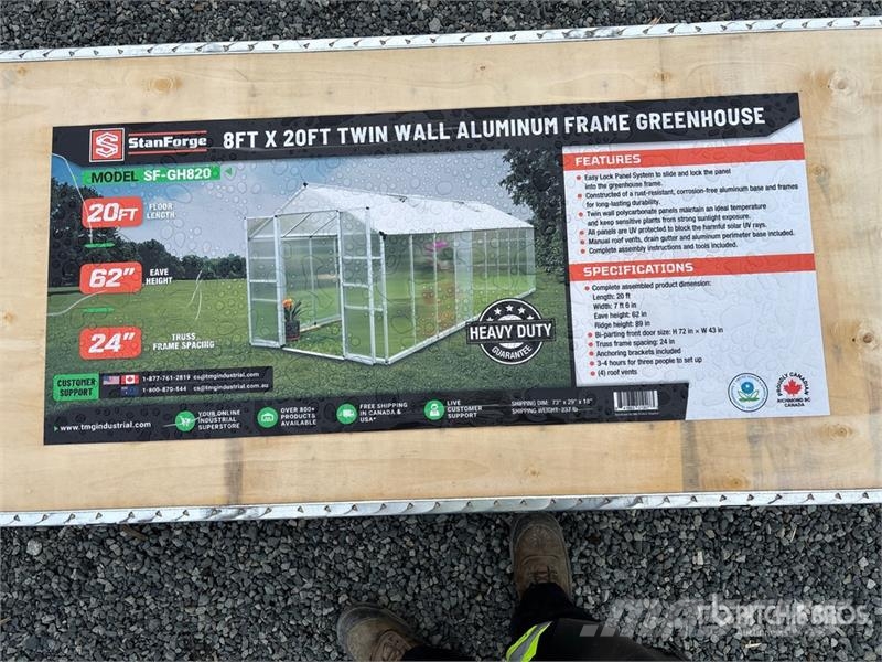 StanForge GH820 Aluminum Twin Wall Greenhouse (Unu Drugi deli