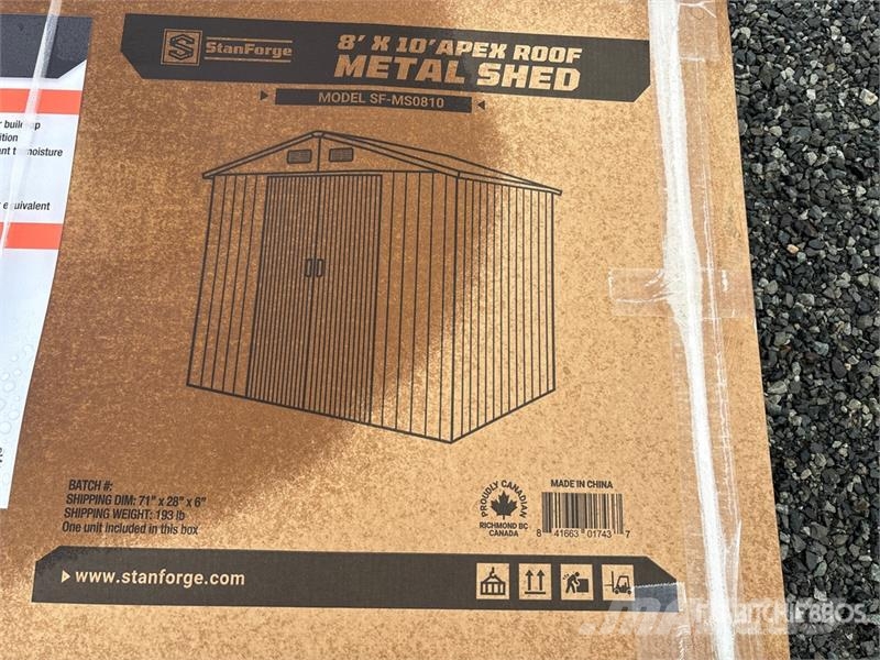  StanForge MS0810 8 ft x 10 ft Galvanized Apex Roof Stahlrahmenaufbauten