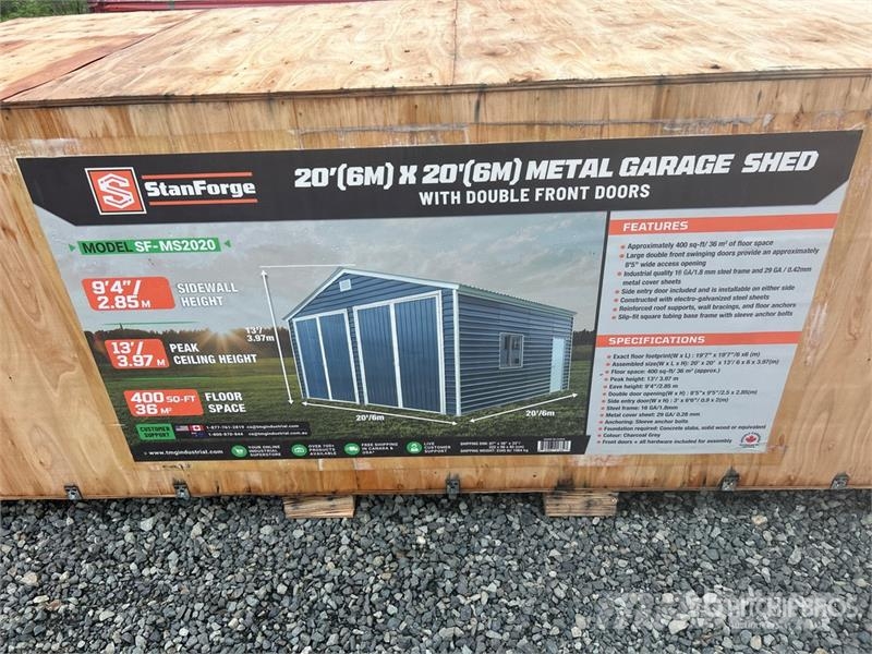  StanForge MS2020 20 ft x 20 ft Shed (Unused) Tērauda karkasa ēkas