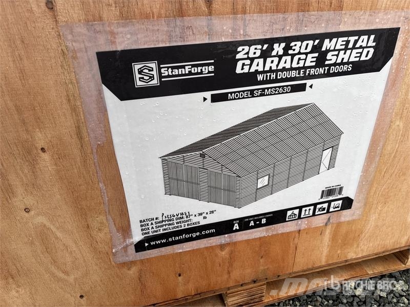  StanForge MS2630 26 ft x 30 ft Metal Garage Shed ( Stahlrahmenaufbauten