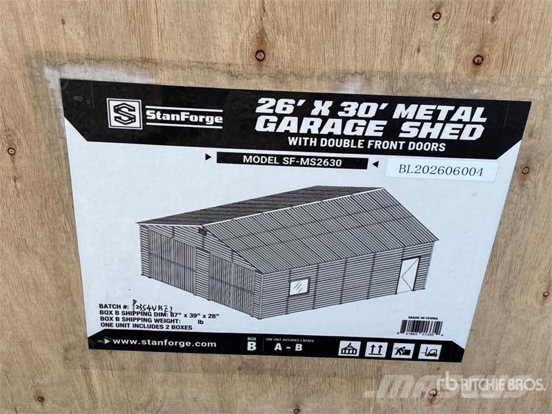 StanForge MS2630 26 ft x 30 ft Metal Garage Storag المباني الإطار الصلب