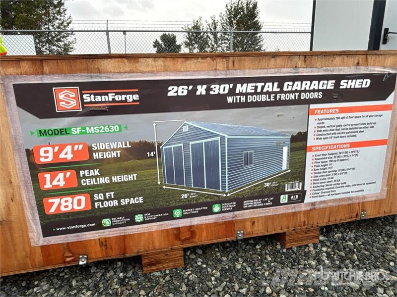  StanForge MS2630 26 ft x 30 ft Metal Garage Shed ( Stahlrahmenaufbauten