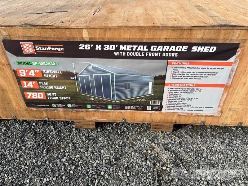 StanForge MS2630 26 ft x 30 ft Metal Garage Storag المباني الإطار الصلب
