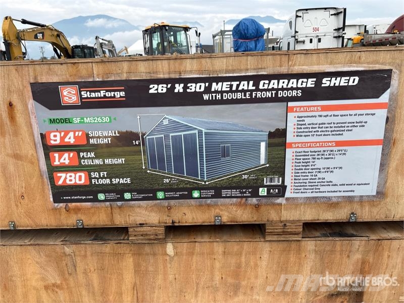 StanForge MS2630 Metal Garage Shed (Unused) Stalen constructies