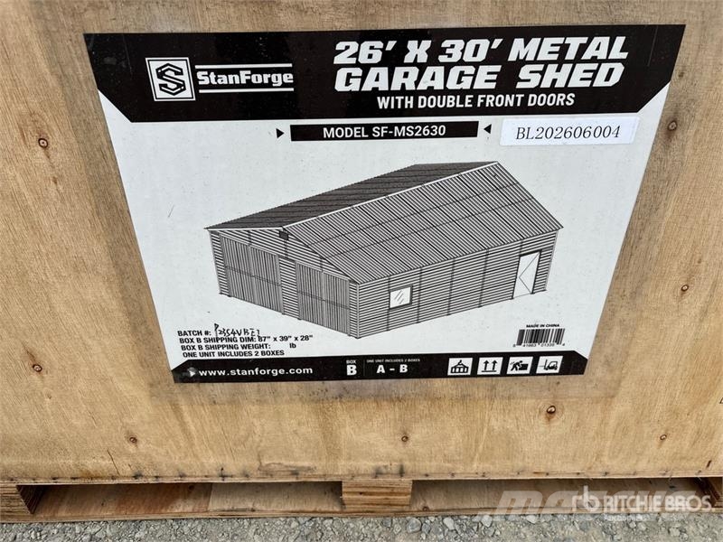  StanForge MS2630 Metal Garage Shed (Unused) Stalen constructies