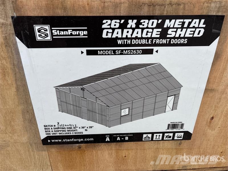  StanForge MS2630 Metal Garage Shed (Unused) Stalen constructies