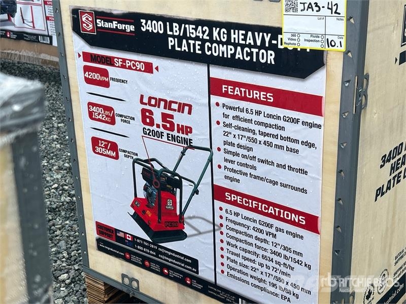  StanForge PC90 Vibratory Plate Compactor (Unused) Виброплиты и вибротрамбовки