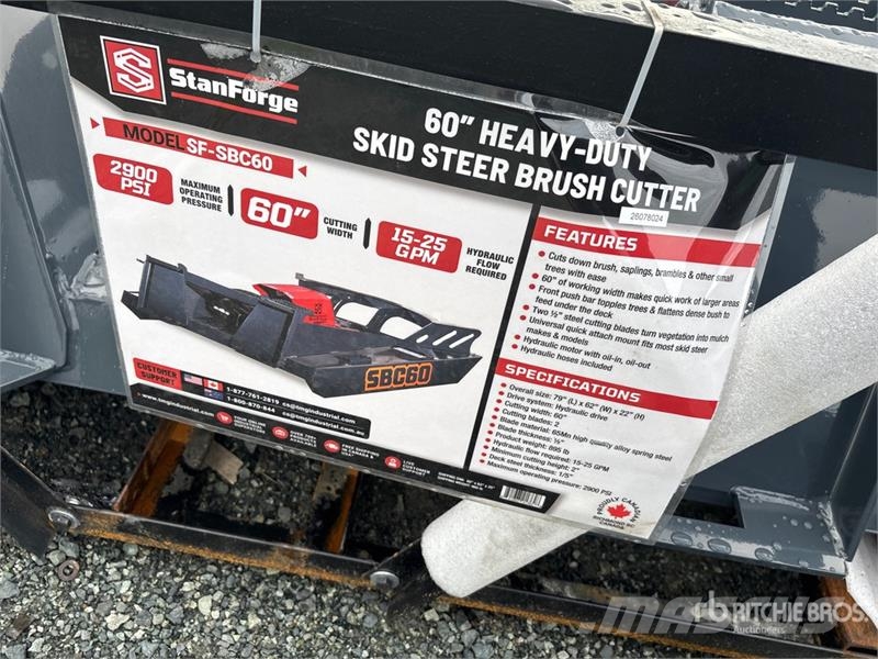  StanForge SBC60 60 in Skid Steer Brush Cutter (Unu ماكينات جز العشب