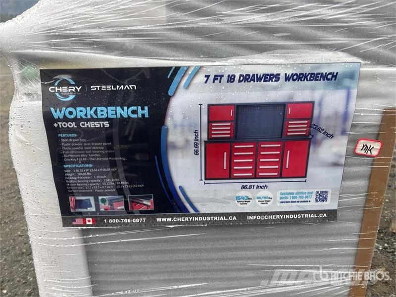 Steelman 7 ft 18-Drawer Workbench (Unused) Andre komponenter