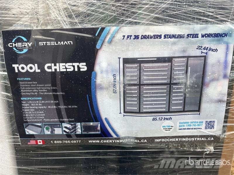 Steelman 7 ft 35-Drawer Tool Cabinet (Unused) Costruzioni - Altro