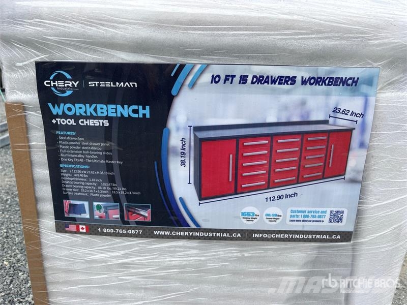  Steelman 9 ft 5 in 15-Drawer Workbench (Unused) Andre komponenter