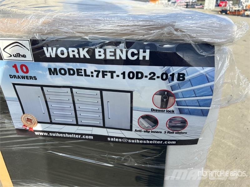 Suihe NWB-10DS-2-7 7 ft 10-Drawer Workbench (Unused) Muut