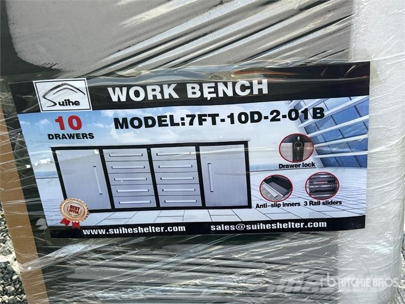Suihe NWB-10DS-2-7 7 ft 10-Drawer Workbench (Unused) Muut