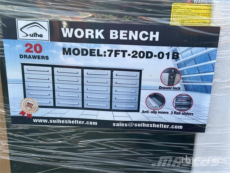Suihe NWB-20DS -7 7 ft 20-Drawer Workbench (Unused) مكونات أخرى