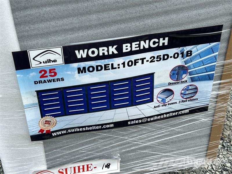 Suihe NWB-25DB-10 9 ft 5 in 25-Drawer Workbench (Unused) مكونات أخرى