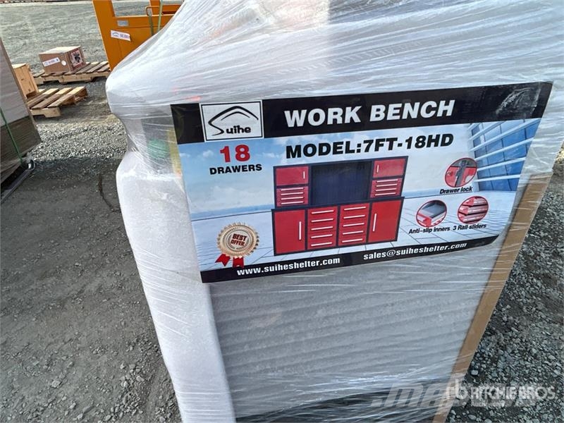 Suihe NWB-H18DR-7 7 ft 18-Drawer Workbench (Unused) Diger parçalar