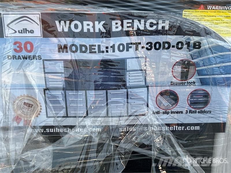 Suihe NWB-H30DS-10 10 ft 30-Drawer Workbench (Unused) مكونات أخرى