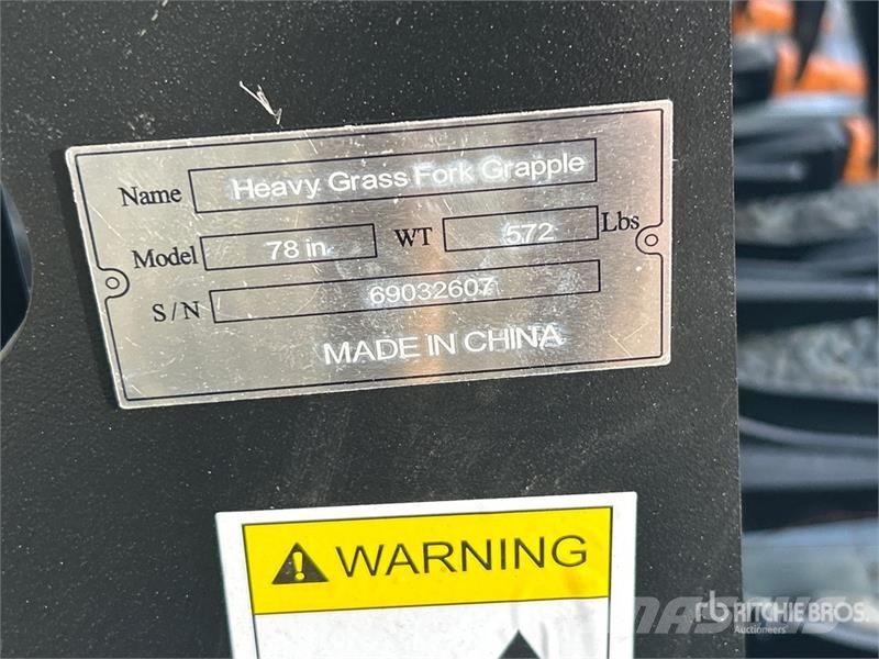 Suihe SSR-78 78 in Skid Steer Root Rake (Unused) Ancinhos e espalhadores de feno