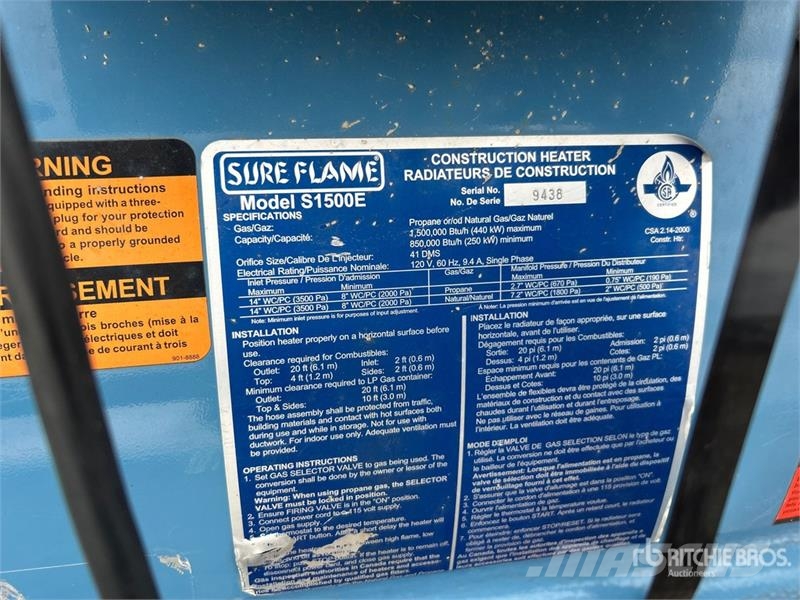 Sure Flame S1500E Kühl- und Heizsysteme