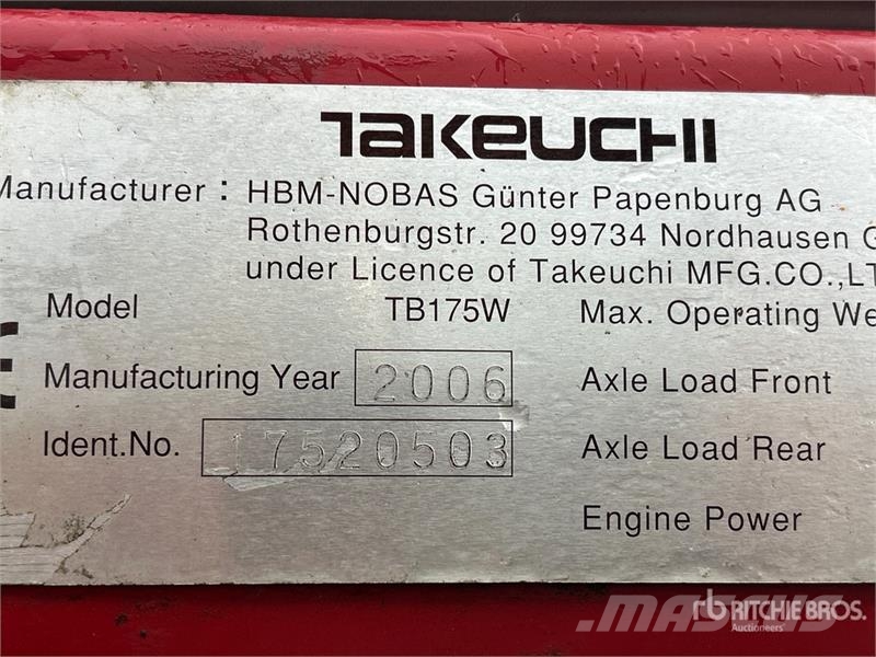 Takeuchi Mini Excavator Minibagger < 7t