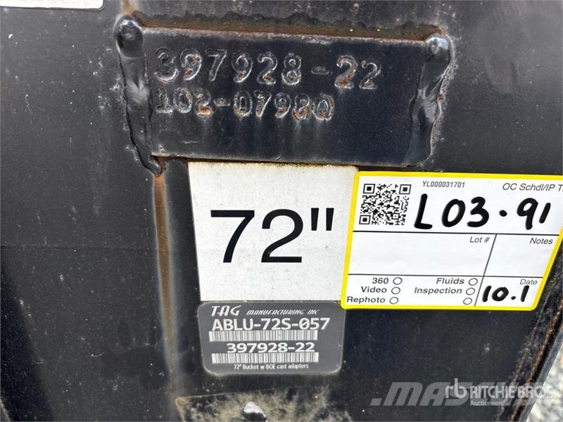  TK TL8 72 in Cleanup Excavator Bucket دلاء
