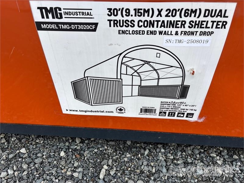 TMG DT3020CF 20 ft x 30 ft Dual Truss Container Shelte Construction - Others