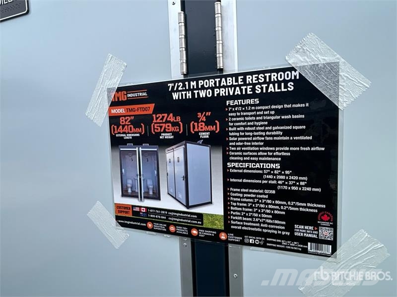 TMG FTD07 7 ft x 4 ft 2 Person Portable Toilet (Unused Drugi deli
