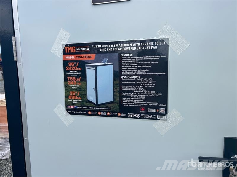 TMG FTS04 4 ft x 3 ft 6 in 1 Person Portable Toilet (U Overige componenten
