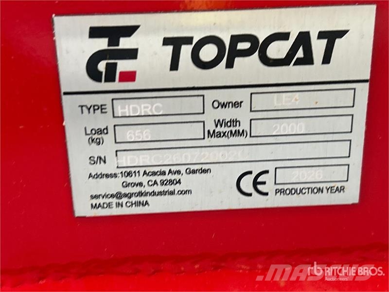  Top Cat Cat HDRC 72 in Skid Steer Brush Cutter (Un ماكينات جز العشب
