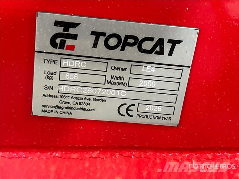  Top Cat Cat HDRC 72 in Skid Steer Brush Cutter (Un 牽引式モア/芝刈り機
