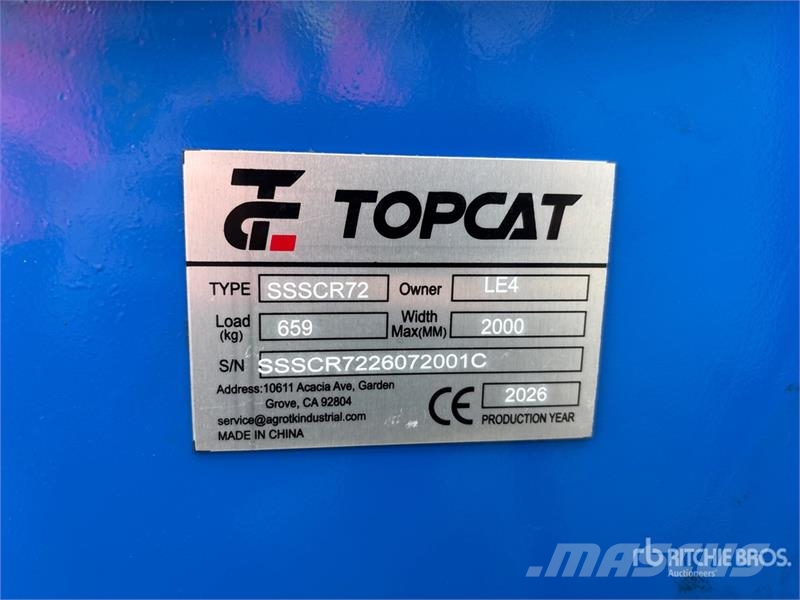 Top Cat Cat SSSCR72 72 in Skid Steer Power Rake (U Τσουγκράνες και χορτοξηραντικές μηχανές