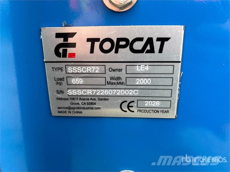 Top Cat Cat SSSCR72 72 in Skid Steer Power Rake (U Τσουγκράνες και χορτοξηραντικές μηχανές