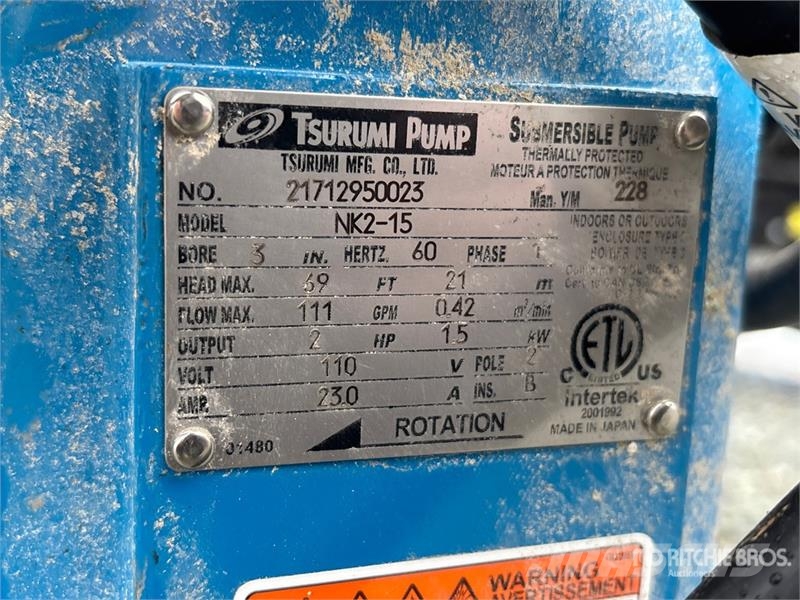 Tsurumi NK215 Andre komponenter