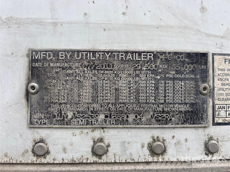 Utility 53 ft x 102 in T/A Refrigerated Trailer Piekabes ar temperatūras kontroli