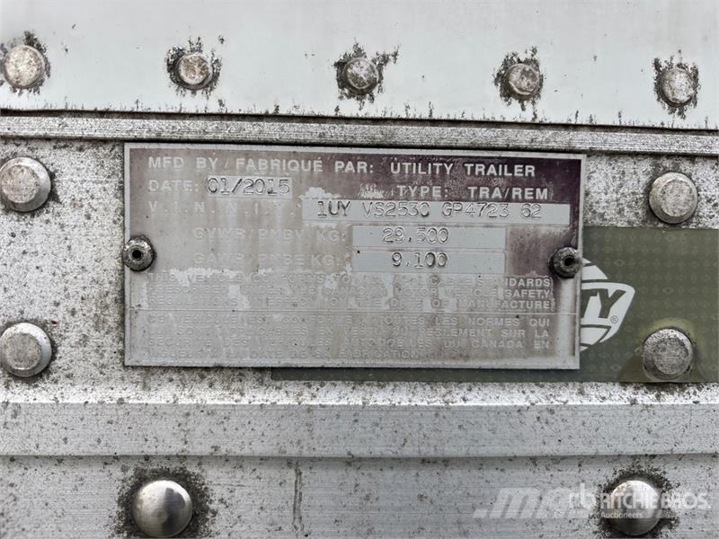 Utility 53 ft x 102 in T/A Van Trailer Skappåbygg