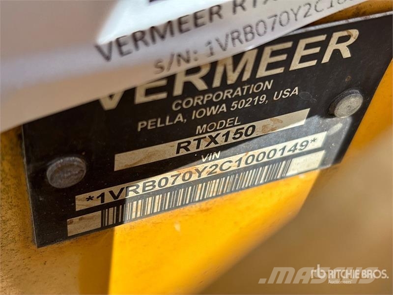 Vermeer RTX150 Walk Behind Trencher (Inoperable) Tranšeju racēji