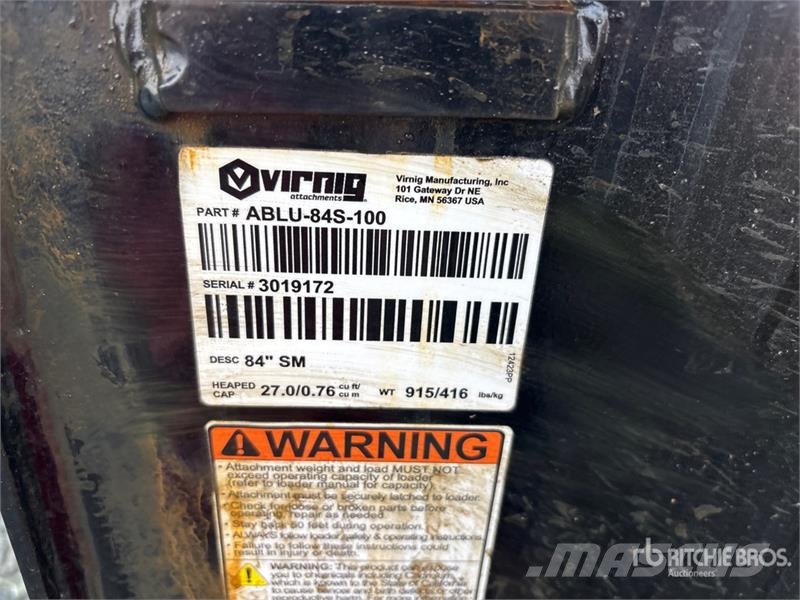 Virnig 84 in Skid Steer Bucket Ковші