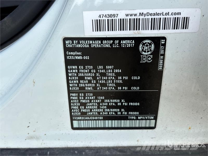Volkswagen Atlas AWD SUV Personbiler